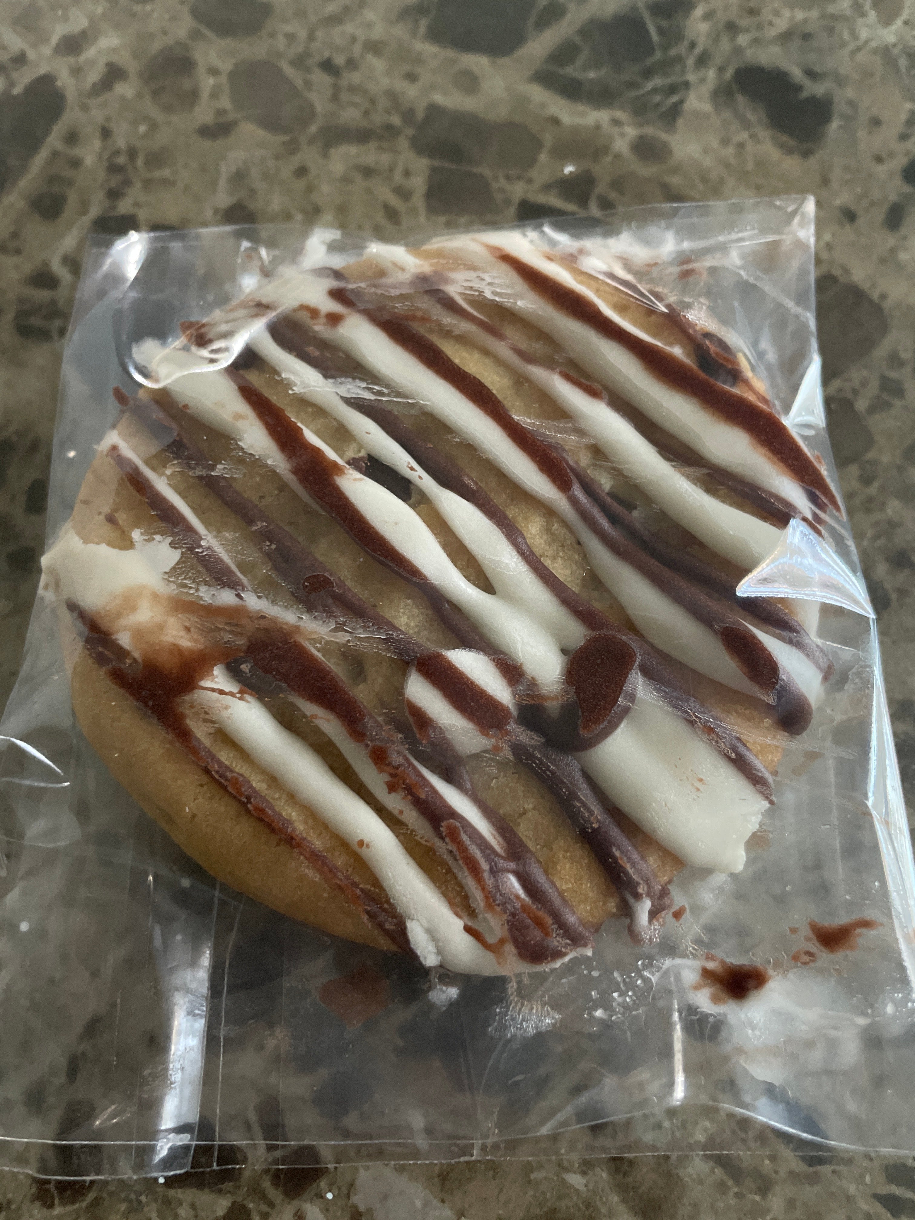 Frosted Chocolate Chip Cookie w/ Chocolate & Vanilla Icing