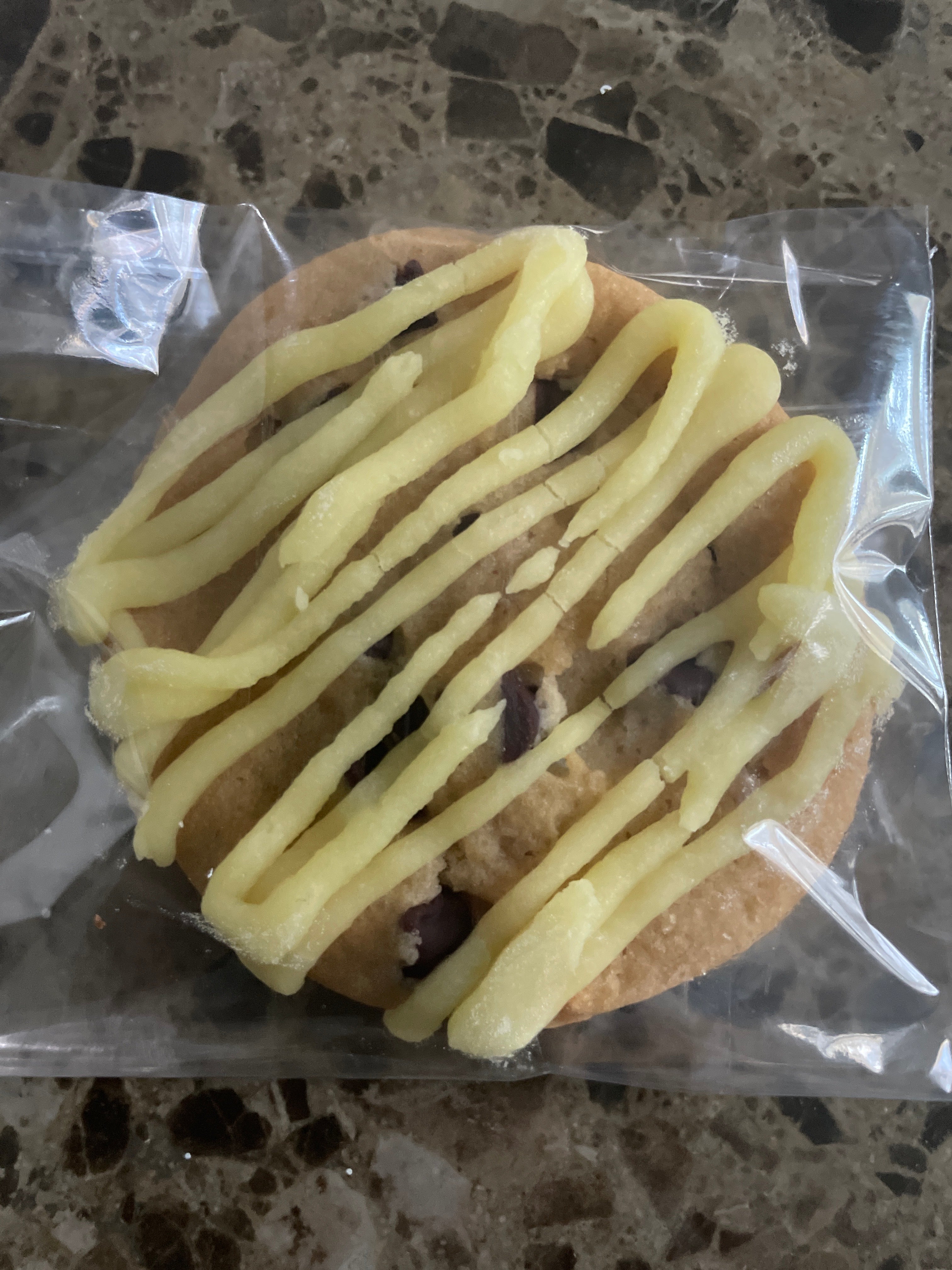 Frosted Chocolate Chip Cookie w/ Lemon Icing